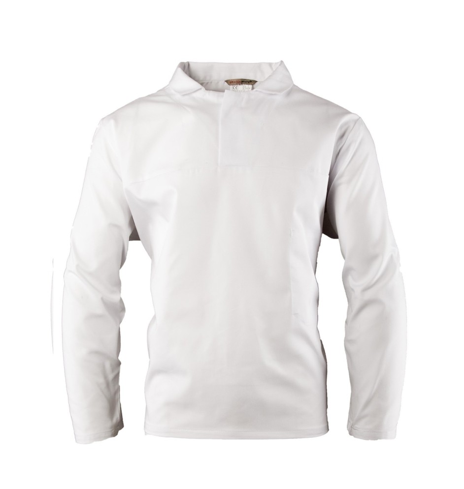 BLUZA DŁUGI RĘKAW HACCP WKŁADANA PRZEZ GŁOWĘ - BRIXTON WHITE