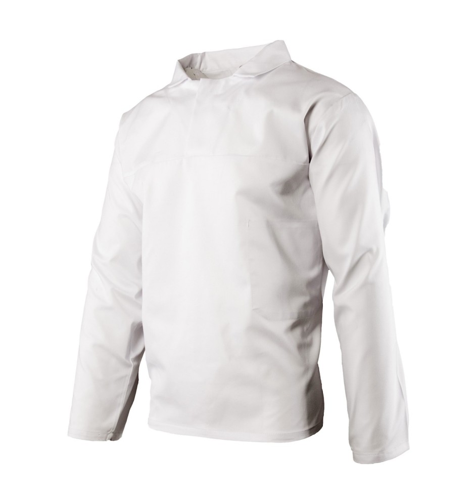 BLUZA DŁUGI RĘKAW HACCP WKŁADANA PRZEZ GŁOWĘ - BRIXTON WHITE