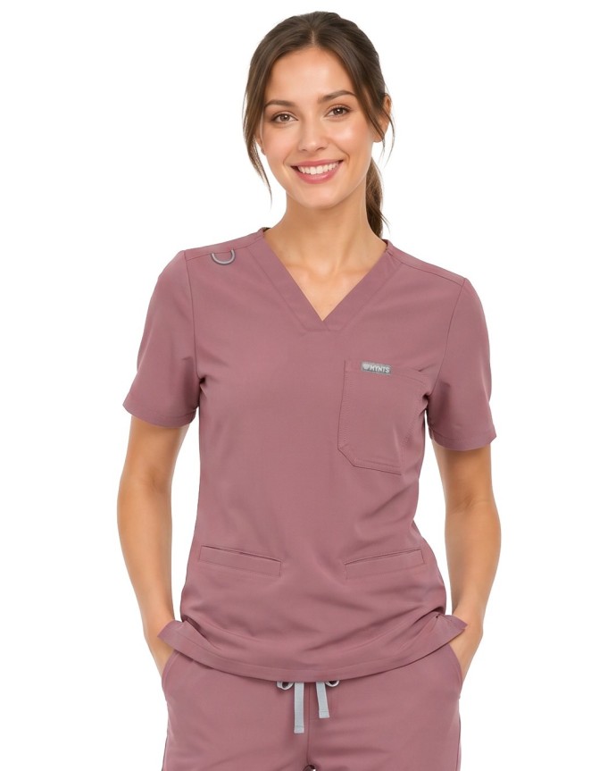 copy of MYNTS V-Neck Two Pockets – Scrub Top Women WMT002 Terra Rose - MYNTS