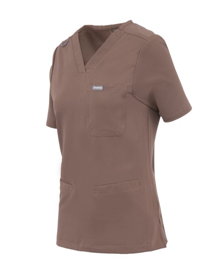 kopia MYNTS V-Neck Two Pockets – Scrub Top Women WMT002 Sahara Mokka - MYNTS