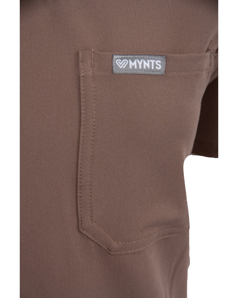 kopia MYNTS V-Neck Two Pockets – Scrub Top Women WMT002 Sahara Mokka - MYNTS