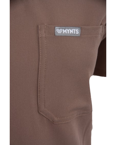 kopia MYNTS V-Neck Two Pockets – Scrub Top Women WMT002 Sahara Mokka - MYNTS