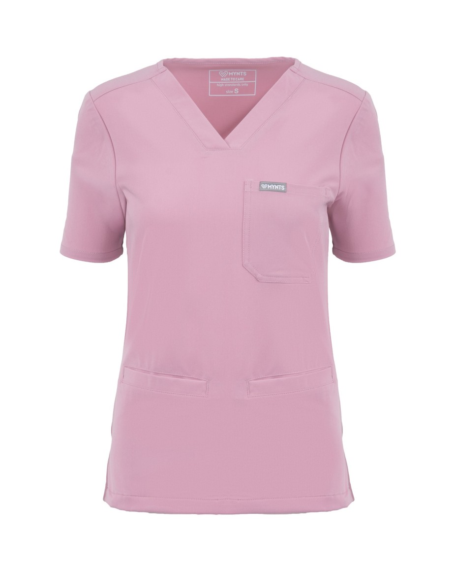 kopia MYNTS V-Neck Two Pockets – Scrub Top Women WMT002 Rose Water - MYNTS