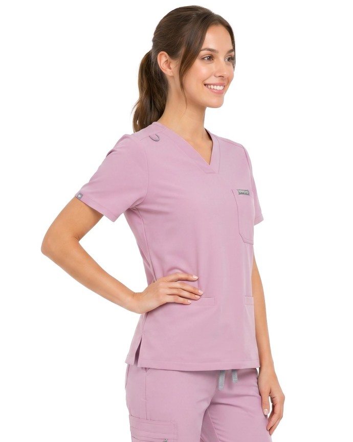kopia MYNTS V-Neck Two Pockets – Scrub Top Women WMT002 Rose Water - MYNTS