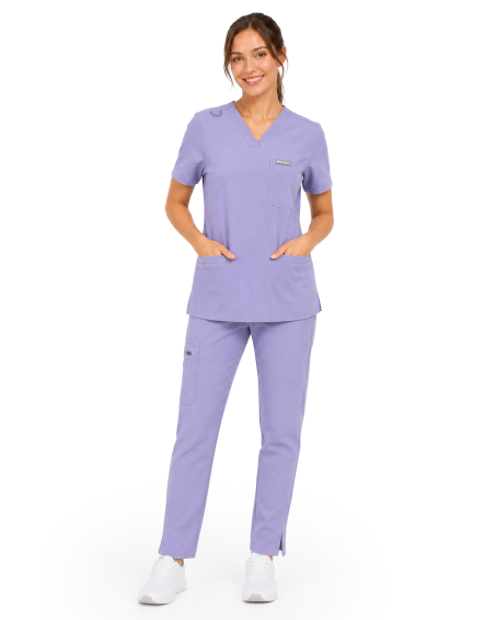 copy of MYNTS V-Neck Two Pockets – Scrub Top Women WMT002 Lavender - MYNTS
