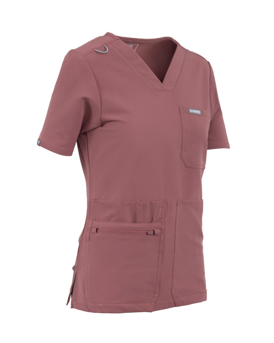 kopia MYNTS V-Neck Pocket Genius – Scrub Top Women WMT001 Terra Rose - MYNTS