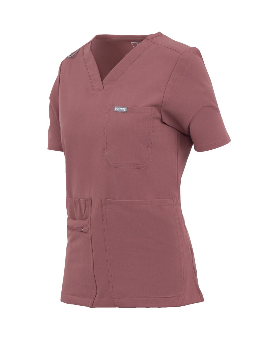 kopia MYNTS V-Neck Pocket Genius – Scrub Top Women WMT001 Terra Rose - MYNTS