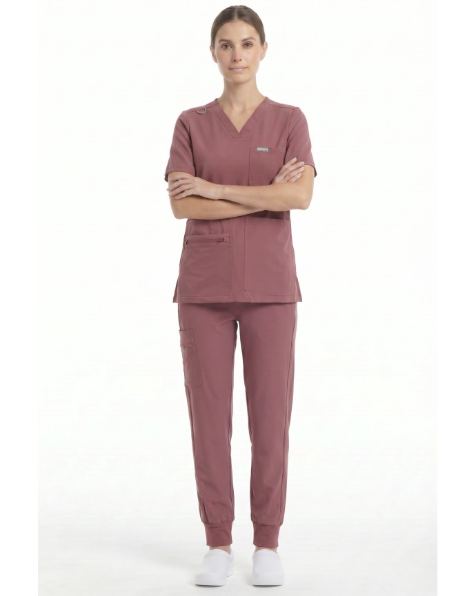 kopia MYNTS V-Neck Pocket Genius – Scrub Top Women WMT001 Terra Rose - MYNTS 2