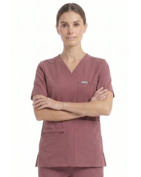 kopia MYNTS V-Neck Pocket Genius – Scrub Top Women WMT001 Terra Rose - MYNTS