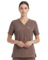 kopia MYNTS V-Neck Pocket Genius – Scrub Top Women WMT001 Sahara Mokka - MYNTS