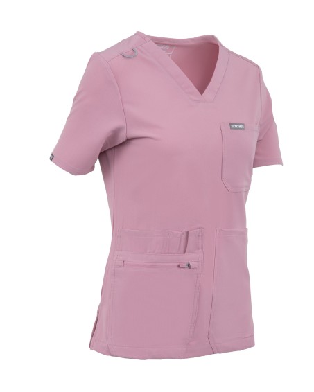 kopia MYNTS V-Neck Pocket Genius – Scrub Top Women WMT001 Rose Water - MYNTS