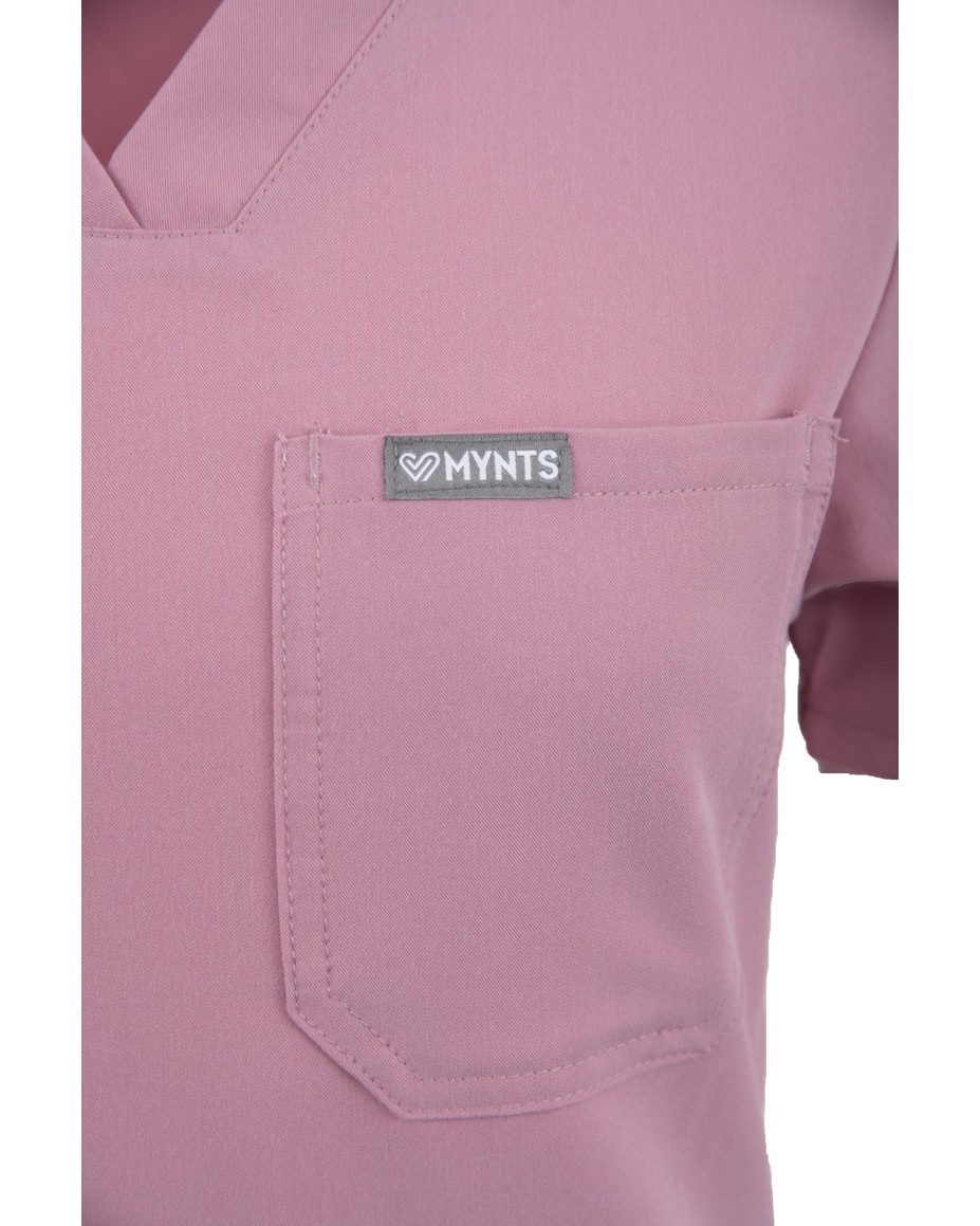 kopia MYNTS V-Neck Pocket Genius – Scrub Top Women WMT001 Rose Water - MYNTS