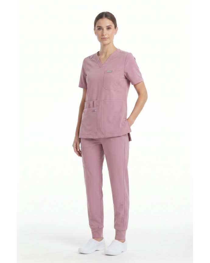 kopia MYNTS V-Neck Pocket Genius – Scrub Top Women WMT001 Rose Water - MYNTS 2