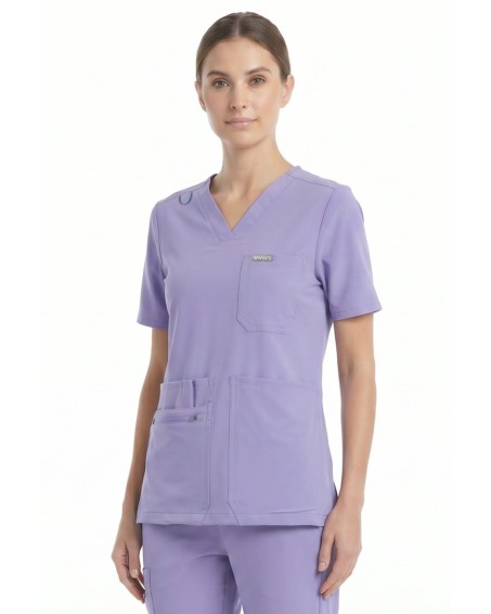 kopia MYNTS V-Neck Pocket Genius – Scrub Top Women WMT001 Lavender - MYNTS