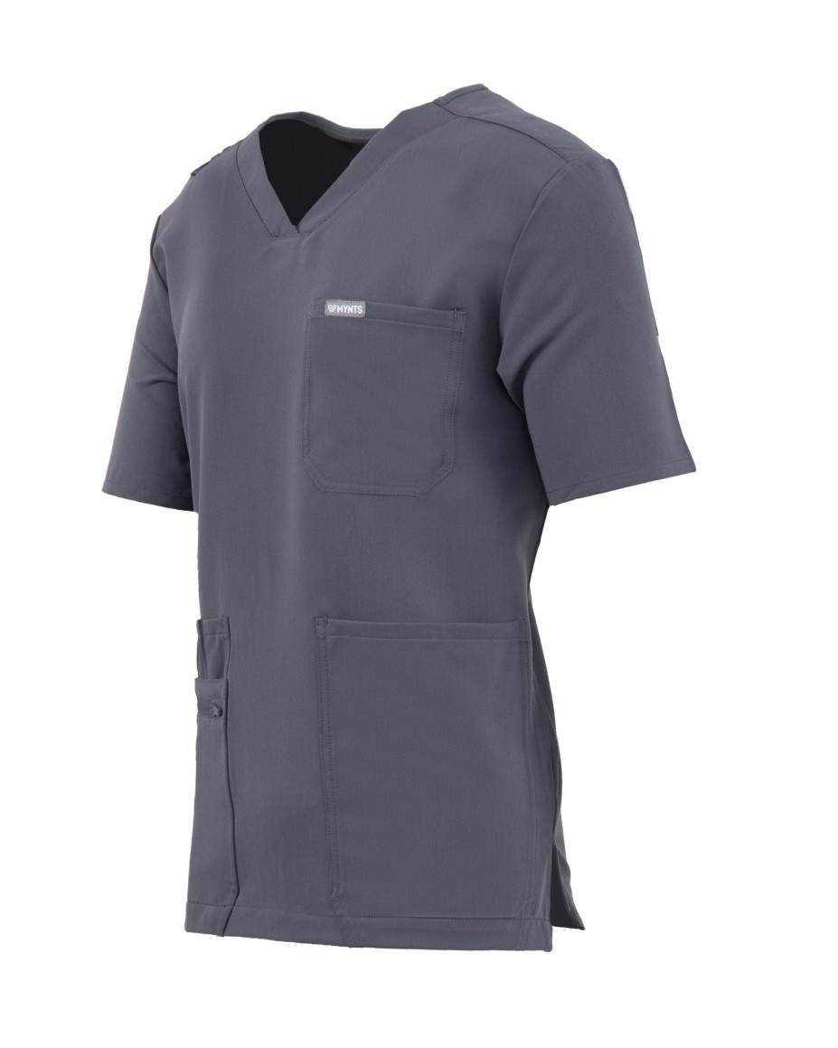 kopia MYNTS V-Neck Pocket Genius - ScrubTop Men MMT003 MoonStone Grey - MYNTS