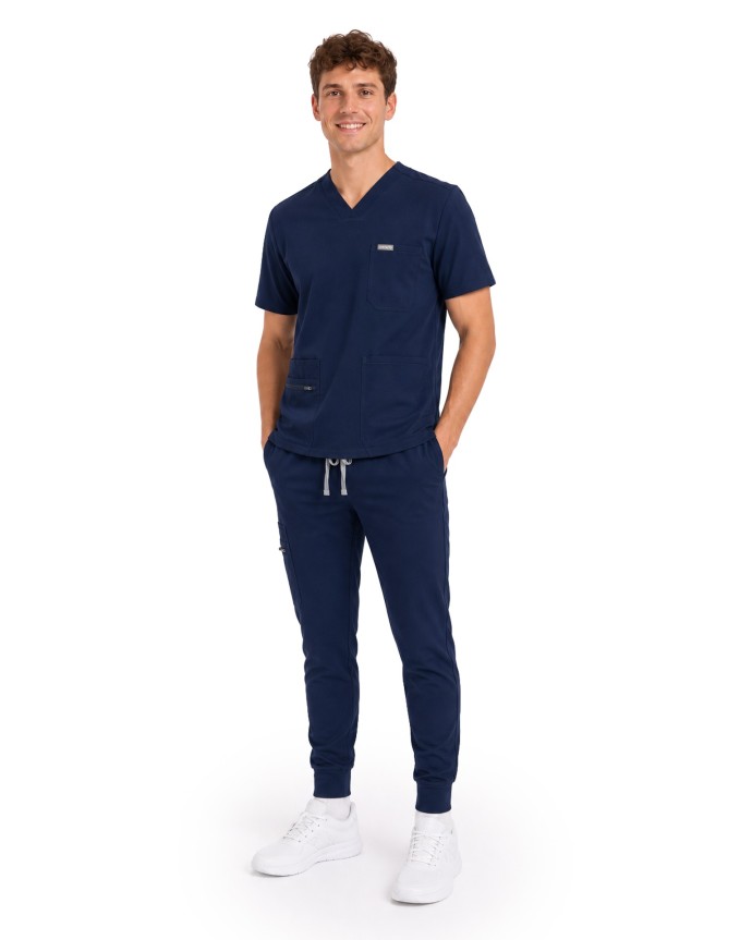 kopia MYNTS V-Neck Pocket Genius - ScrubTop Men MMT003 Midnight Navy - MYNTS 2