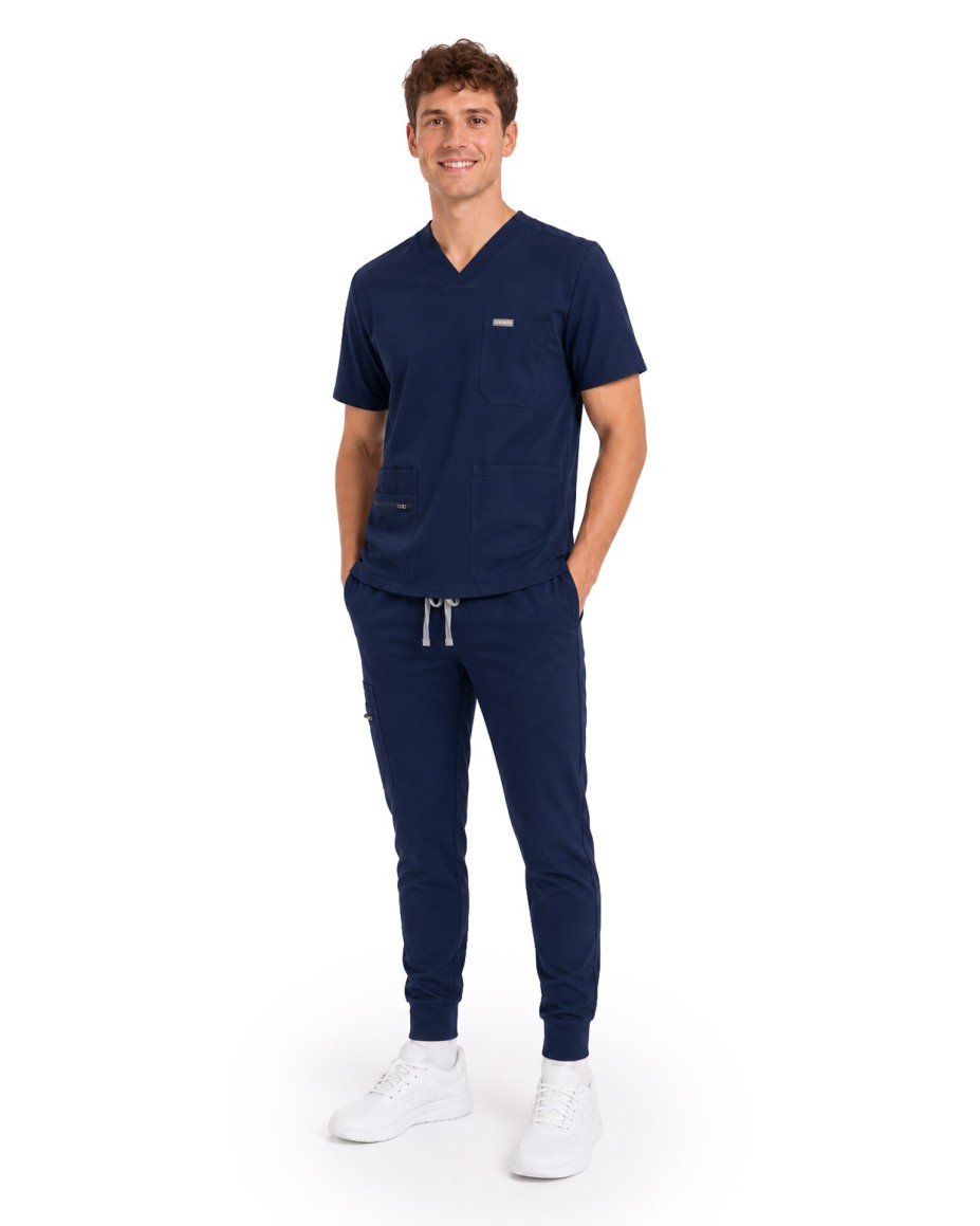 kopia MYNTS V-Neck Pocket Genius - ScrubTop Men MMT003 Midnight Navy - MYNTS