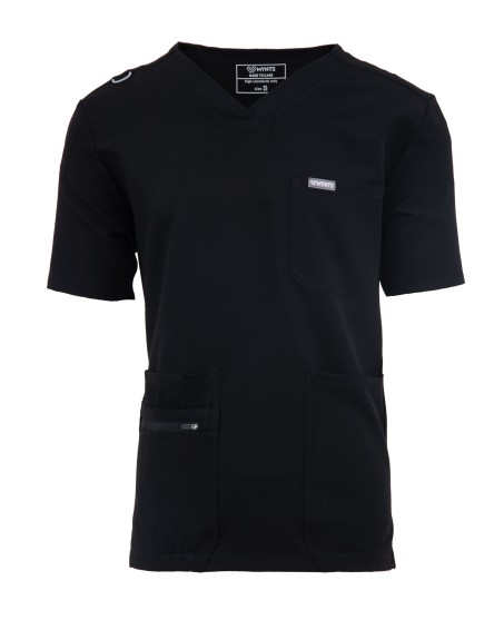 kopia MYNTS V-Neck Pocket Genius - ScrubTop Men MMT003 Black - MYNTS
