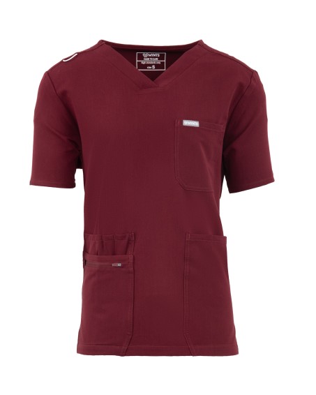 kopia MYNTS V-Neck Pocket Genius - ScrubTop Men MMT003 Burgundy - MYNTS