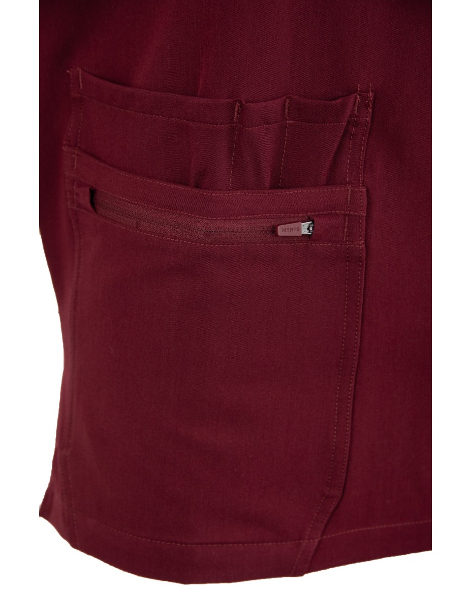 kopia MYNTS V-Neck Pocket Genius - ScrubTop Men MMT003 Burgundy - MYNTS