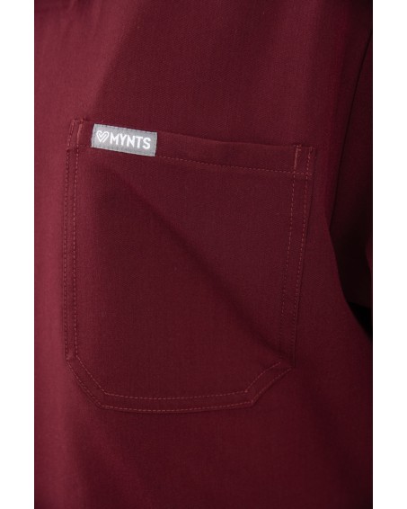 kopia MYNTS V-Neck Pocket Genius - ScrubTop Men MMT003 Burgundy - MYNTS