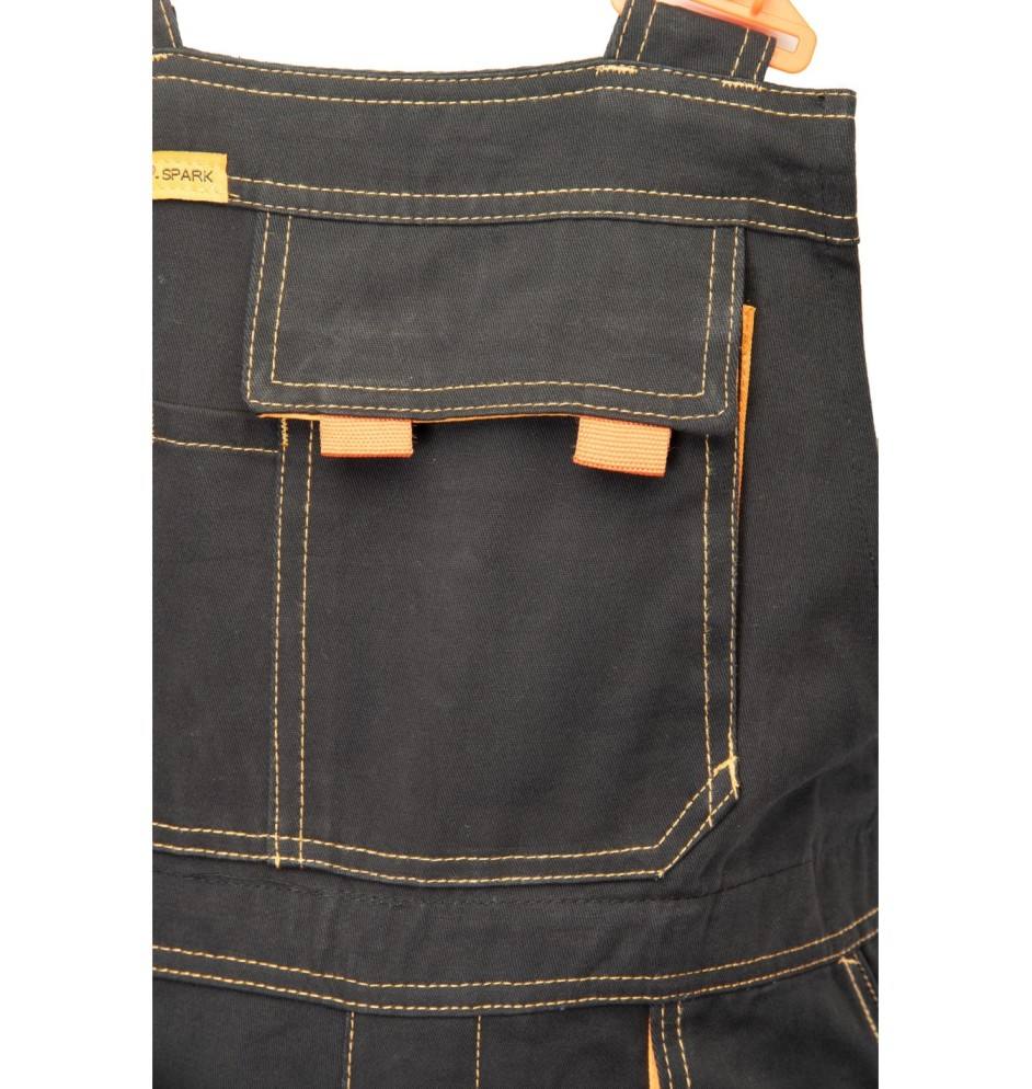 SPODNIE OGRODNICZKI CZARNY - BRIXTON SPARK