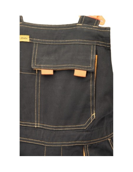 SPODNIE OGRODNICZKI CZARNY - BRIXTON SPARK