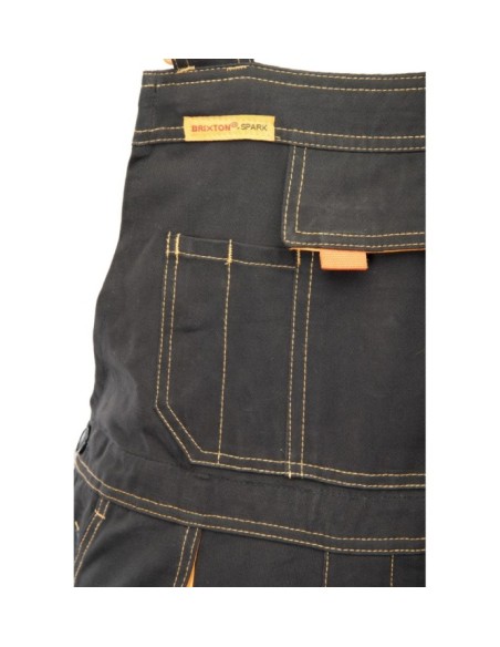 SPODNIE OGRODNICZKI CZARNY - BRIXTON SPARK