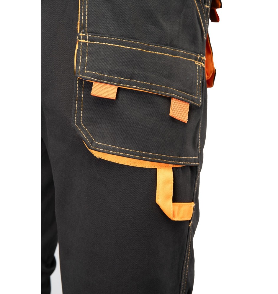 SPODNIE OGRODNICZKI CZARNY - BRIXTON SPARK