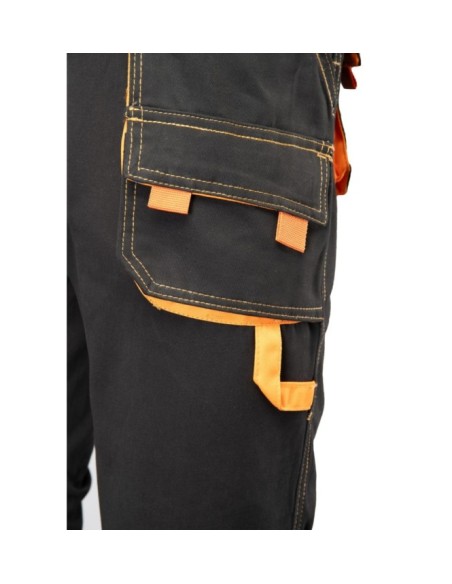 SPODNIE OGRODNICZKI CZARNY - BRIXTON SPARK