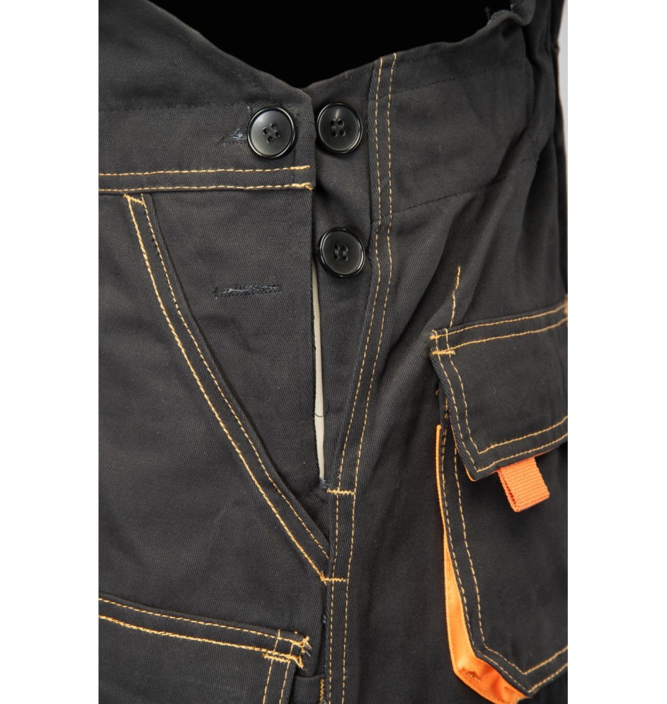 SPODNIE OGRODNICZKI CZARNY - BRIXTON SPARK