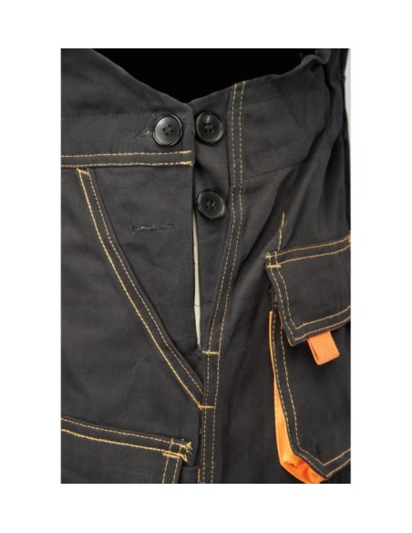 SPODNIE OGRODNICZKI CZARNY - BRIXTON SPARK