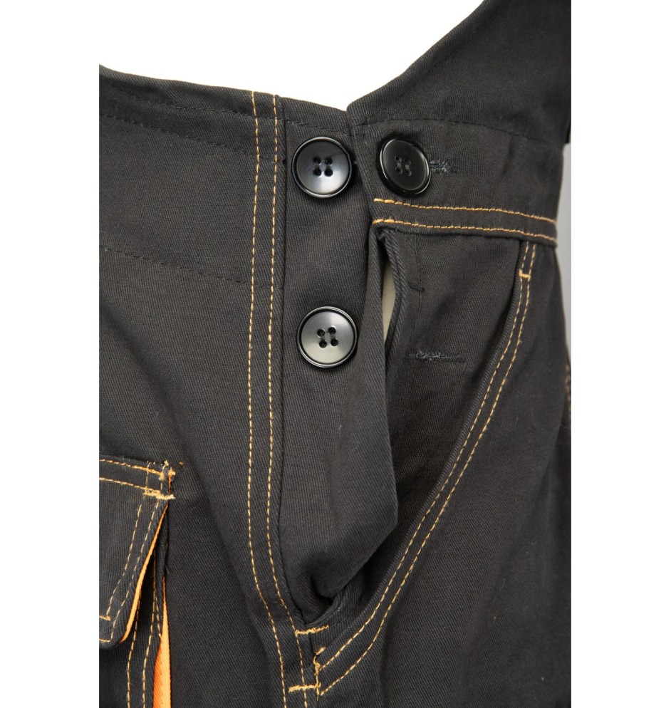 SPODNIE OGRODNICZKI CZARNY - BRIXTON SPARK