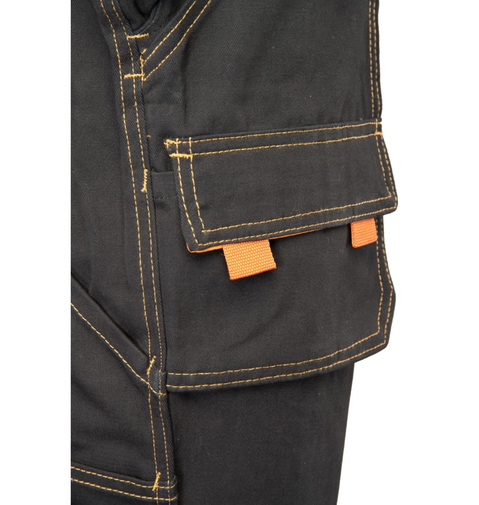 SPODNIE OGRODNICZKI CZARNY - BRIXTON SPARK