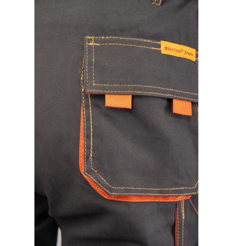 SPODNIE DO PASA CZARNY - BRIXTON SPARK