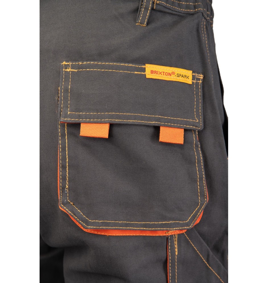 SPODNIE DO PASA CZARNY - BRIXTON SPARK