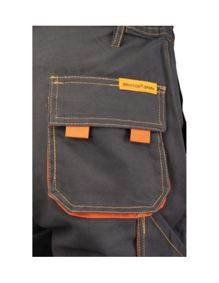 SPODNIE DO PASA CZARNY - BRIXTON SPARK