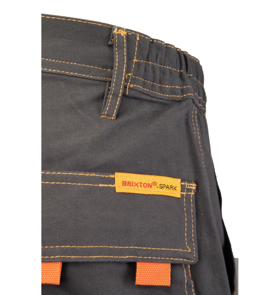 SPODNIE DO PASA CZARNY - BRIXTON SPARK